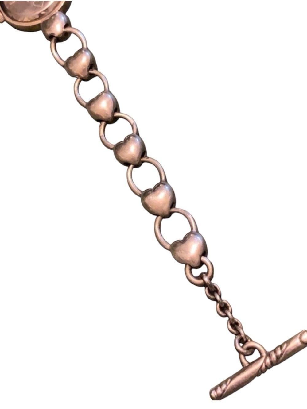 Brighton Vintage Silver Heart & Floral Link Bracelet Watch - New Battery - Picture 11 of 15